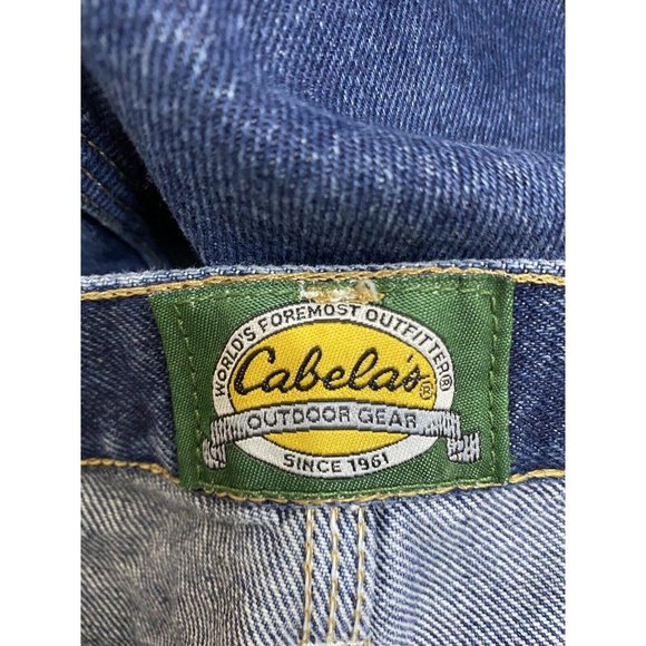 Cabelas Mens Utility Denim Jeans Carpenter Shorts Size 44 Medium Wash  8” inseam - Picture 5 of 6